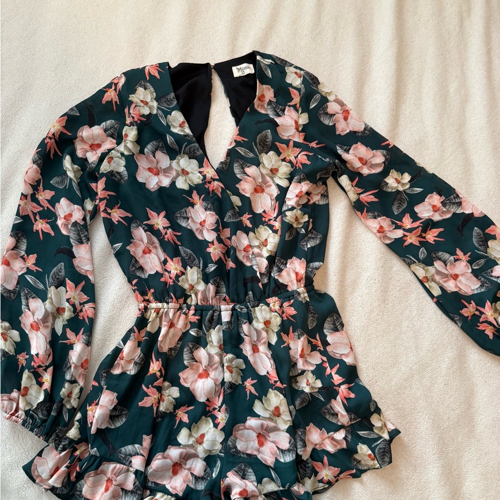 Show Me Your MuMu Floral Jumpsuit in Green and Pink